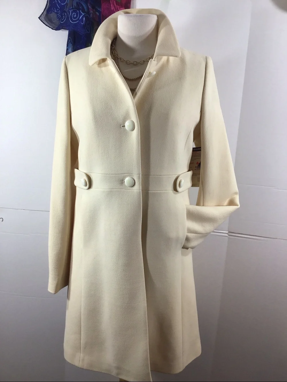 J. Crew Cream Winter White wool button front thinsulate a-line coat 10 NWT - Picture 2 of 12